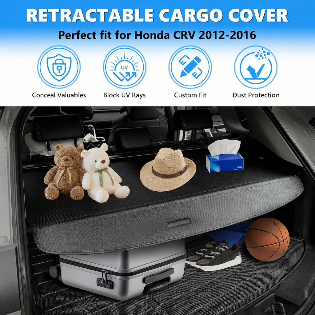 Honda CR-V Retractable Cargo Cover (2012-2016) -Rear Trunk Security Shade丨HKZAUTO