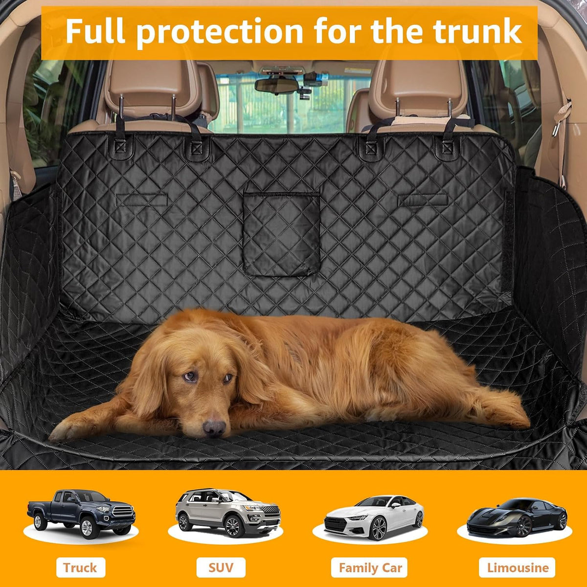 SUV Cargo Liner for Dogs, Trunk Cover with Bumper Flap Protector