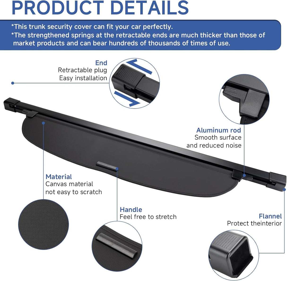 Honda CR-V Retractable Cargo Cover (2017-2022) -Rear Trunk Security Shade丨HKZAUTO