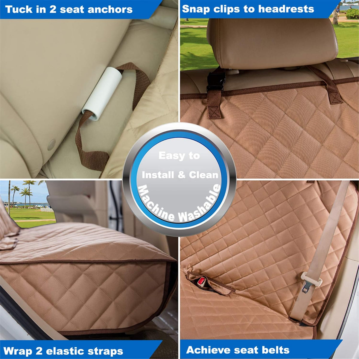 Waterproof Dog Car Seat Cover, Nonslip Back Seat Cover for Cars, Trucks & SUVs