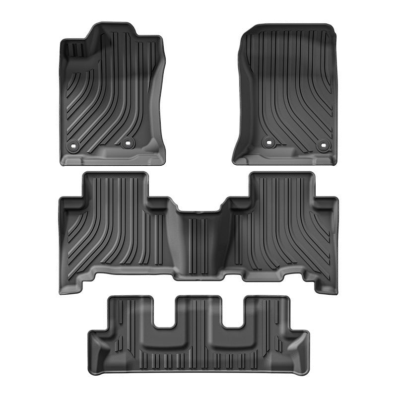 Custom Fit All-Weather Floor Mats for Lexus GX460 (2014-2023, 7-Seater) - 1st to 3rd Row Heavy Duty Waterproof Liners, Black丨HKZAUTO