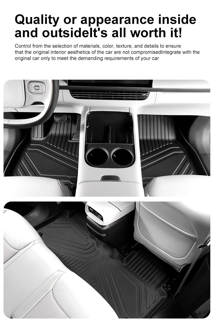 Custom Fit All-Weather Floor Mats for Lexus GX460 (2014-2023, 7-Seater) - 1st to 3rd Row Heavy Duty Waterproof Liners, Black丨HKZAUTO