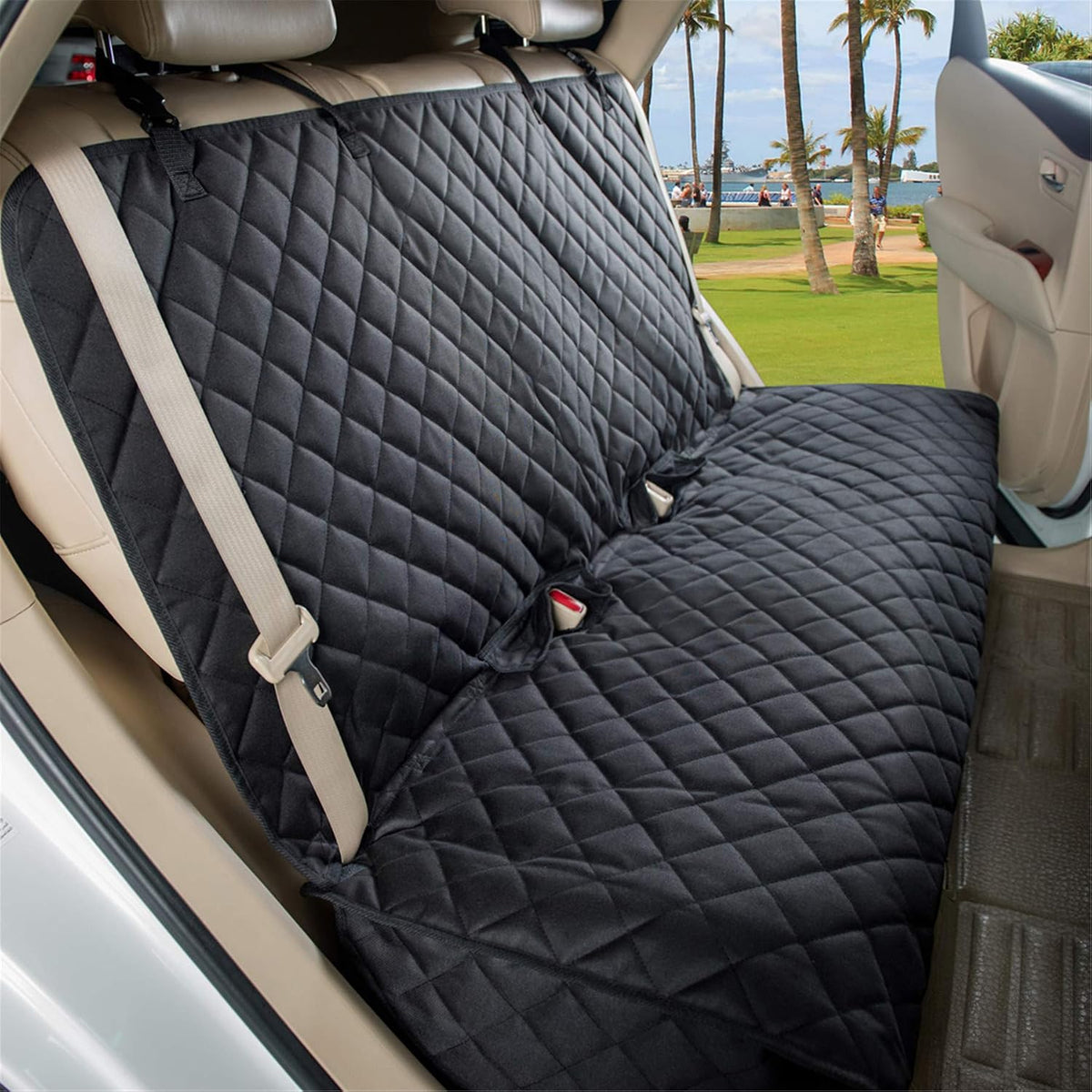 Waterproof Dog Car Seat Cover, Nonslip Back Seat Cover for Cars, Trucks & SUVs