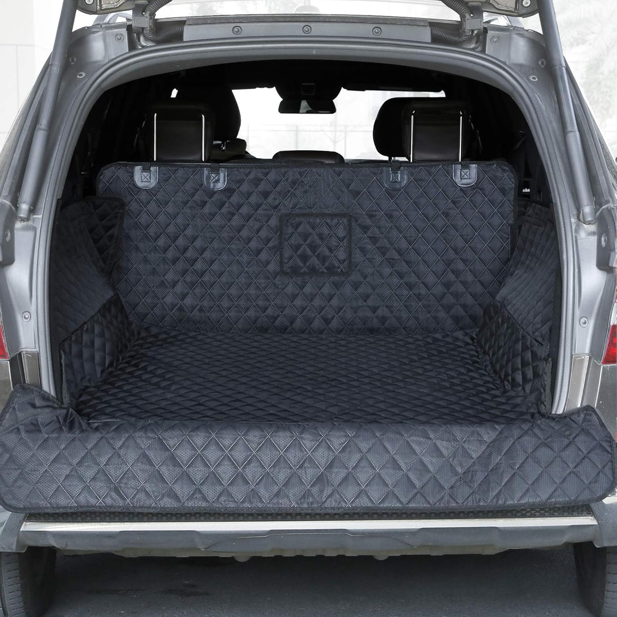 SUV Cargo Liner for Dogs, Trunk Cover with Bumper Flap Protector