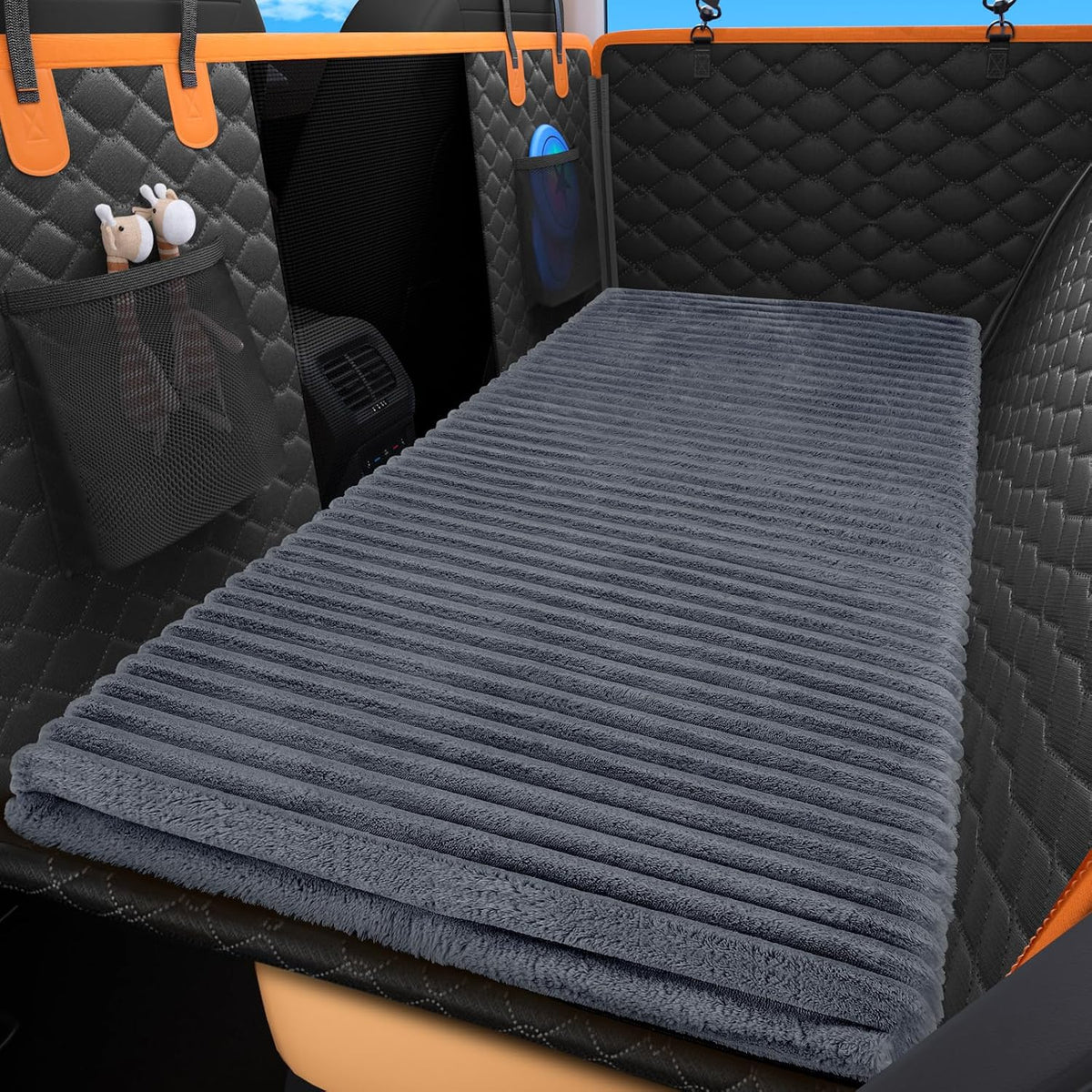 Dog Car Seat Bed Mat for Back Seat | Non-Slip & Washable