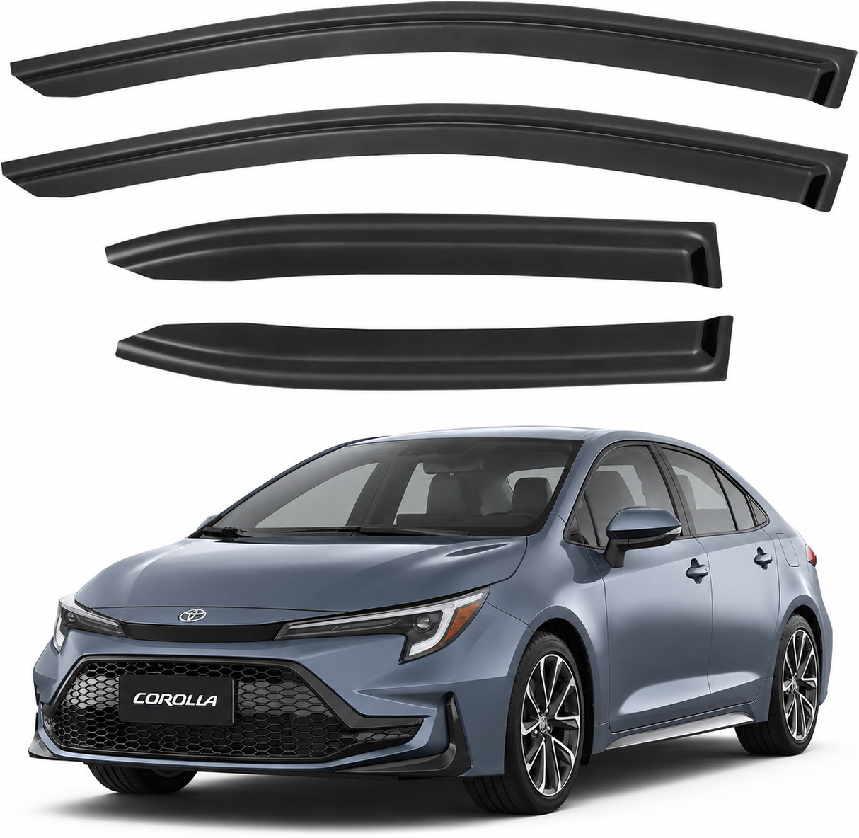 Toyota Corolla Window Visors | Rain Guards | HKZAuto