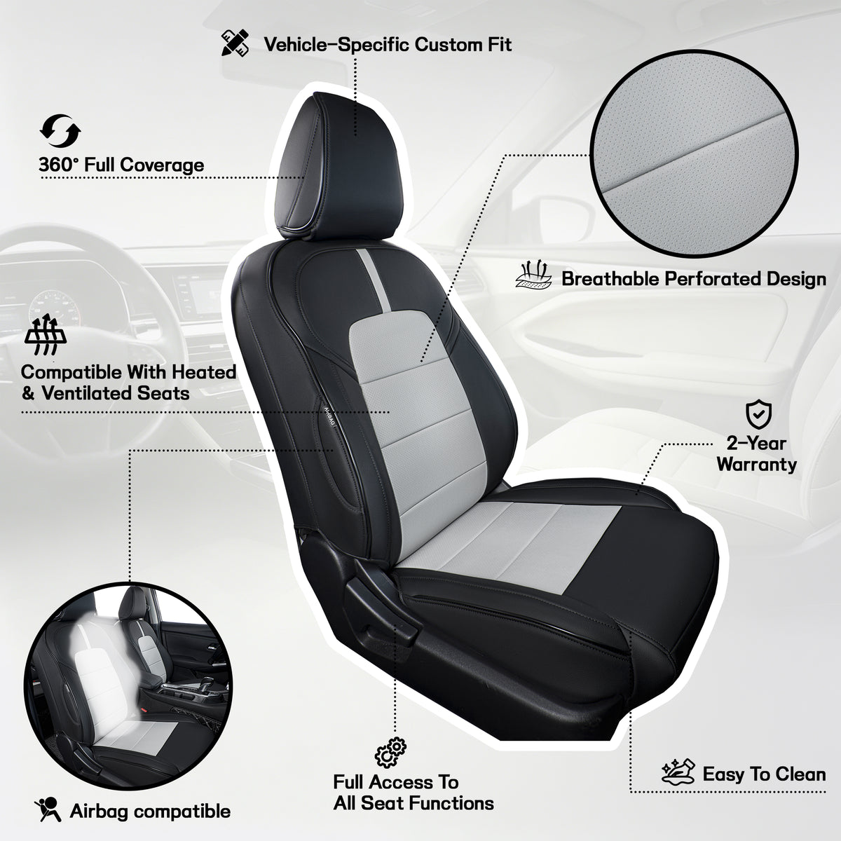 Nissan Sentra Seat Covers | Custom-Fit | HKZAuto