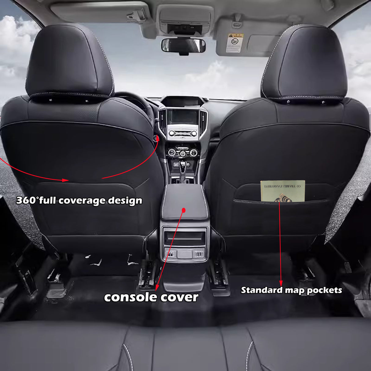 Subaru Forester leather seat covers custom fit by HKZAuto