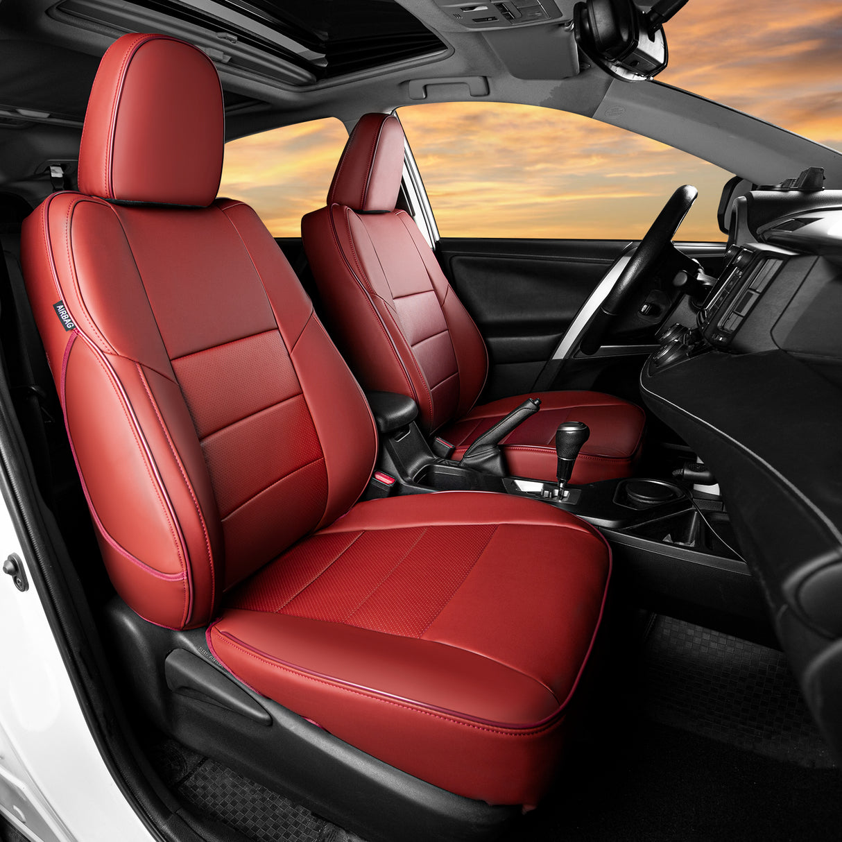 Toyota Corolla Cross custom fit leather seat covers with premium car interior design