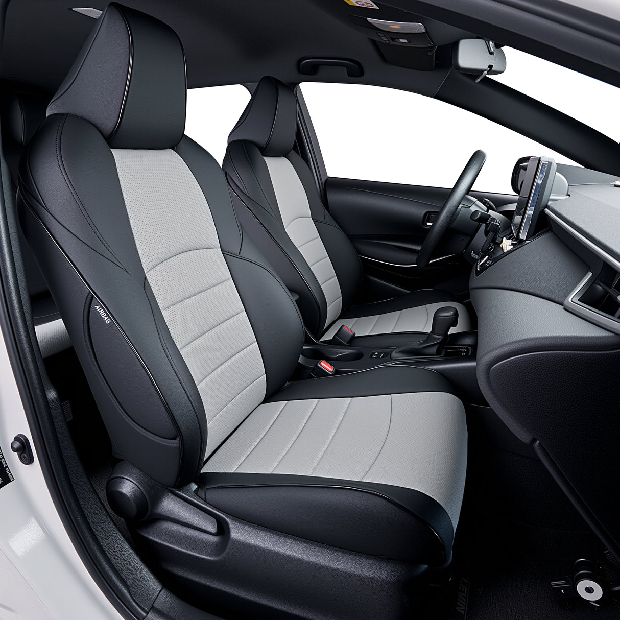 Toyota Corolla black leather car seat covers custom fit