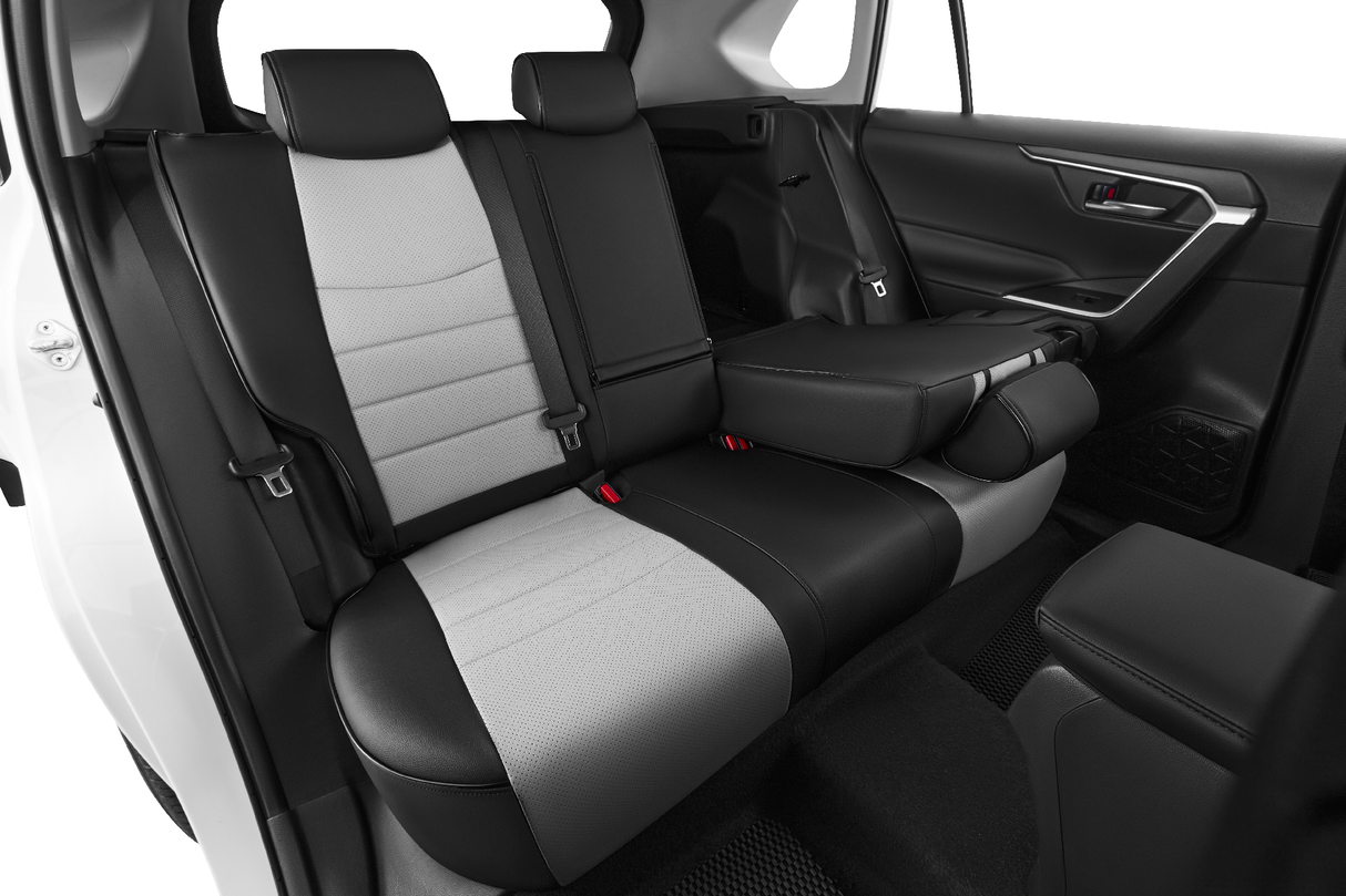 Toyota RAV4 black and gray leather custom seat covers