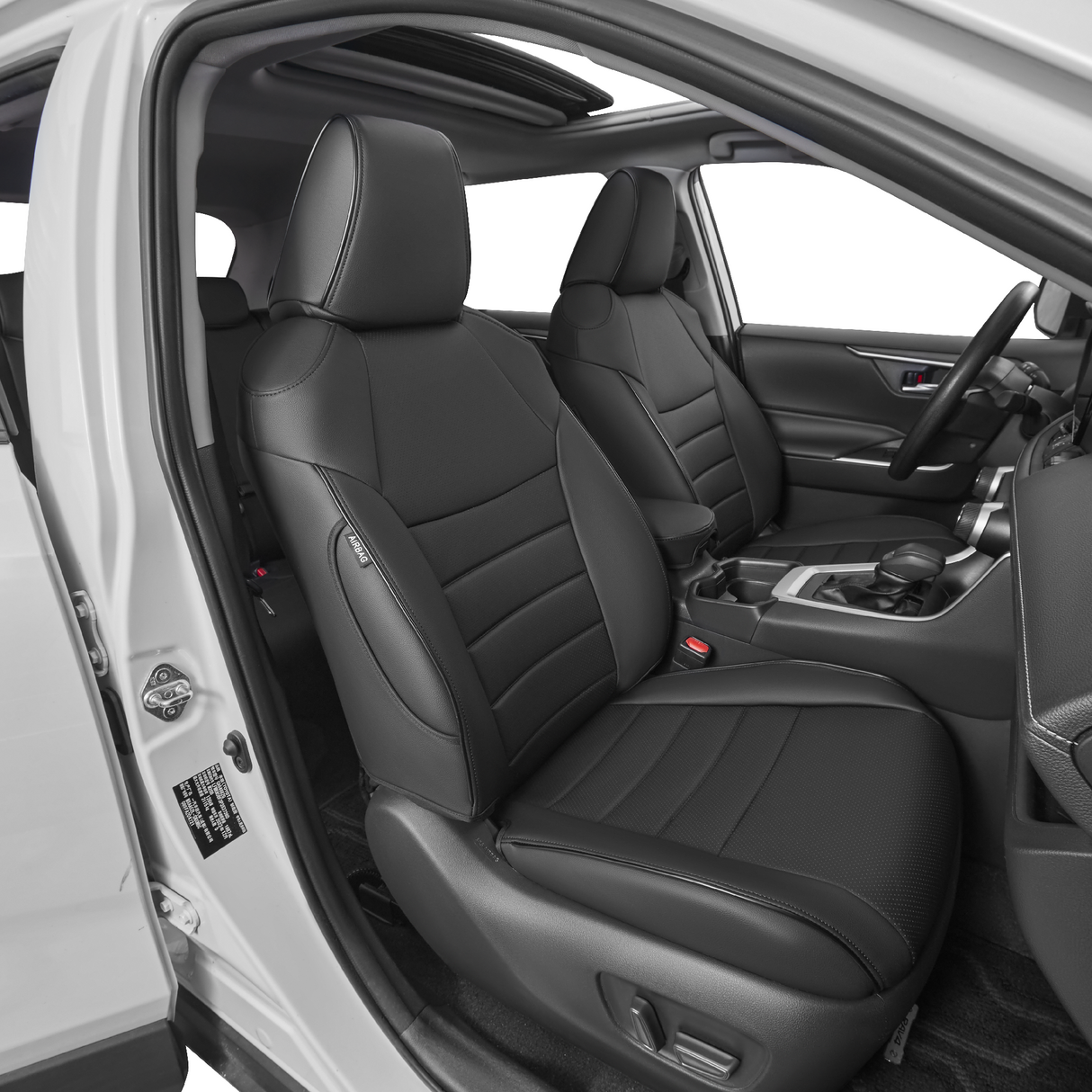 Custom leather seat covers for Toyota RAV4 car interior