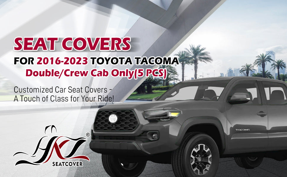 Toyota Tacoma leather seat covers custom fit by HKZAuto