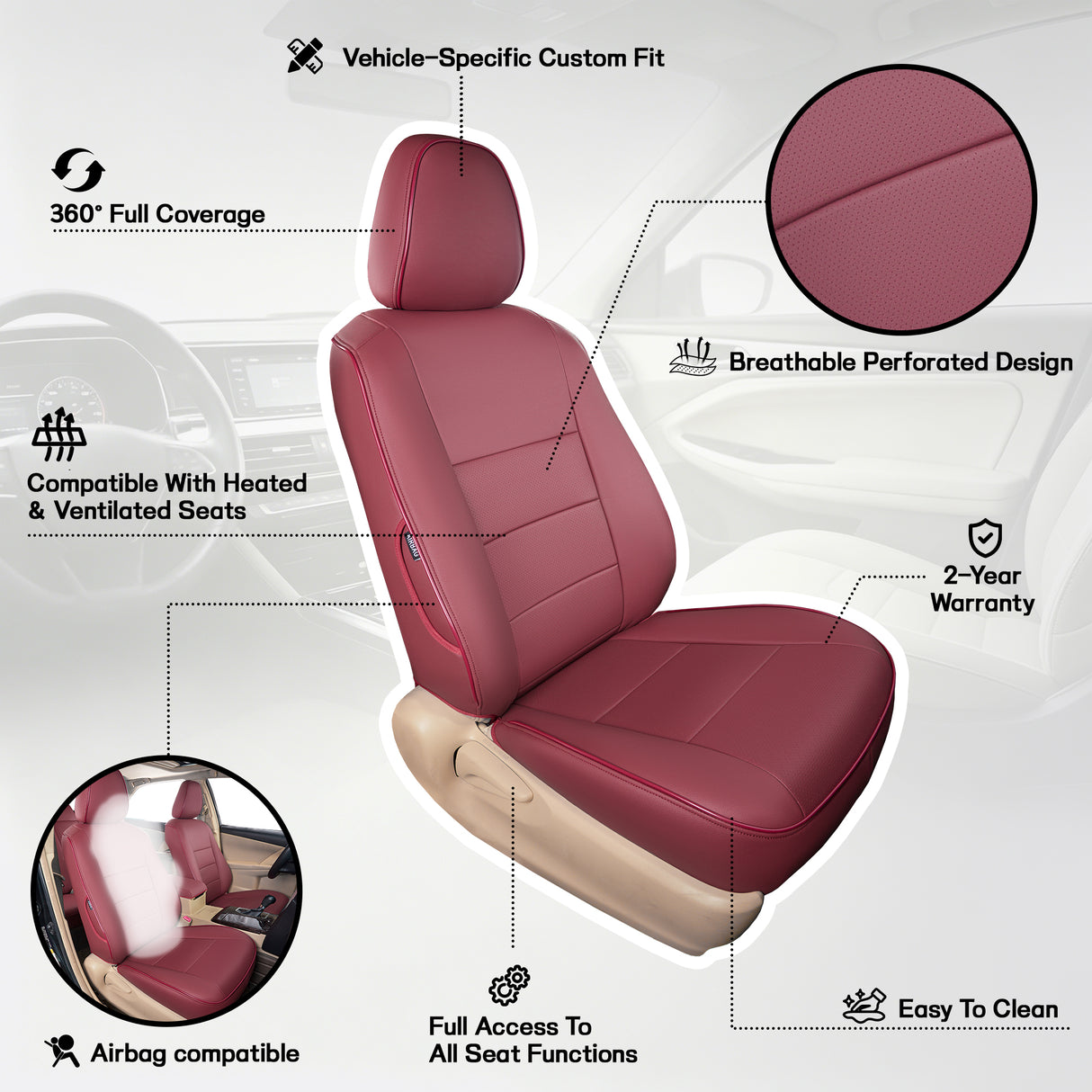 Toyota Camry Seat Covers | Custom-Fit | HKZAuto