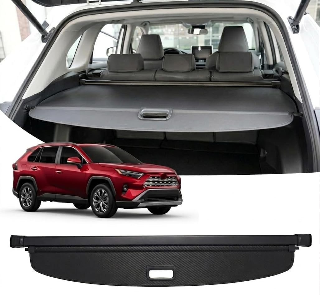 Toyota RAV4 Retractable Cargo Cover (2019-2025) - Rear Trunk Security Shade丨HKZAUTO