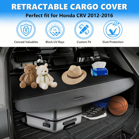 Honda CR-V Retractable Cargo Cover (2012-2016) -Rear Trunk Security Shade丨HKZAUTO