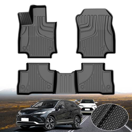 Toyota RAV4 Gas TPE All-Weather Floor Mats (2019-2025) - 1st & 2nd Row Custom Liners丨HKZAUTO