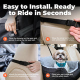 Elevated Dog Car Seat for Small Dogs | Booster Seat with Safety Tether