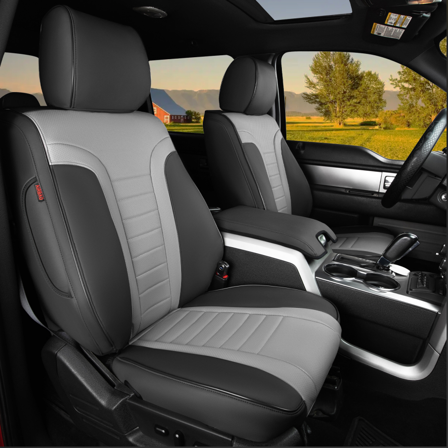 HKZ Custom Fit Seat Covers for Ford F150 - Leather Seats Protector