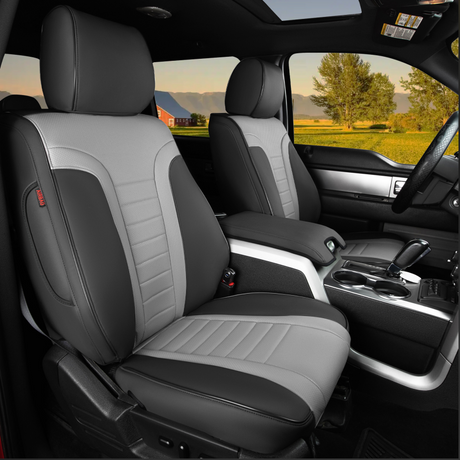 HKZ Custom Fit Seat Covers for Ford F150 - Leather Seats Protector