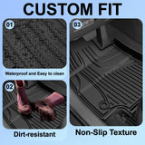 Toyota RAV4 Gas TPE All-Weather Floor Mats (2019-2025) - 1st & 2nd Row Custom Liners丨HKZAUTO