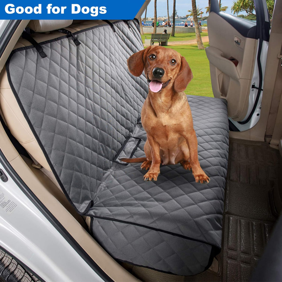 Waterproof Dog Car Seat Cover, Nonslip Back Seat Cover for Cars, Trucks & SUVs