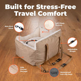 Elevated Dog Car Seat for Small Dogs | Booster Seat with Safety Tether