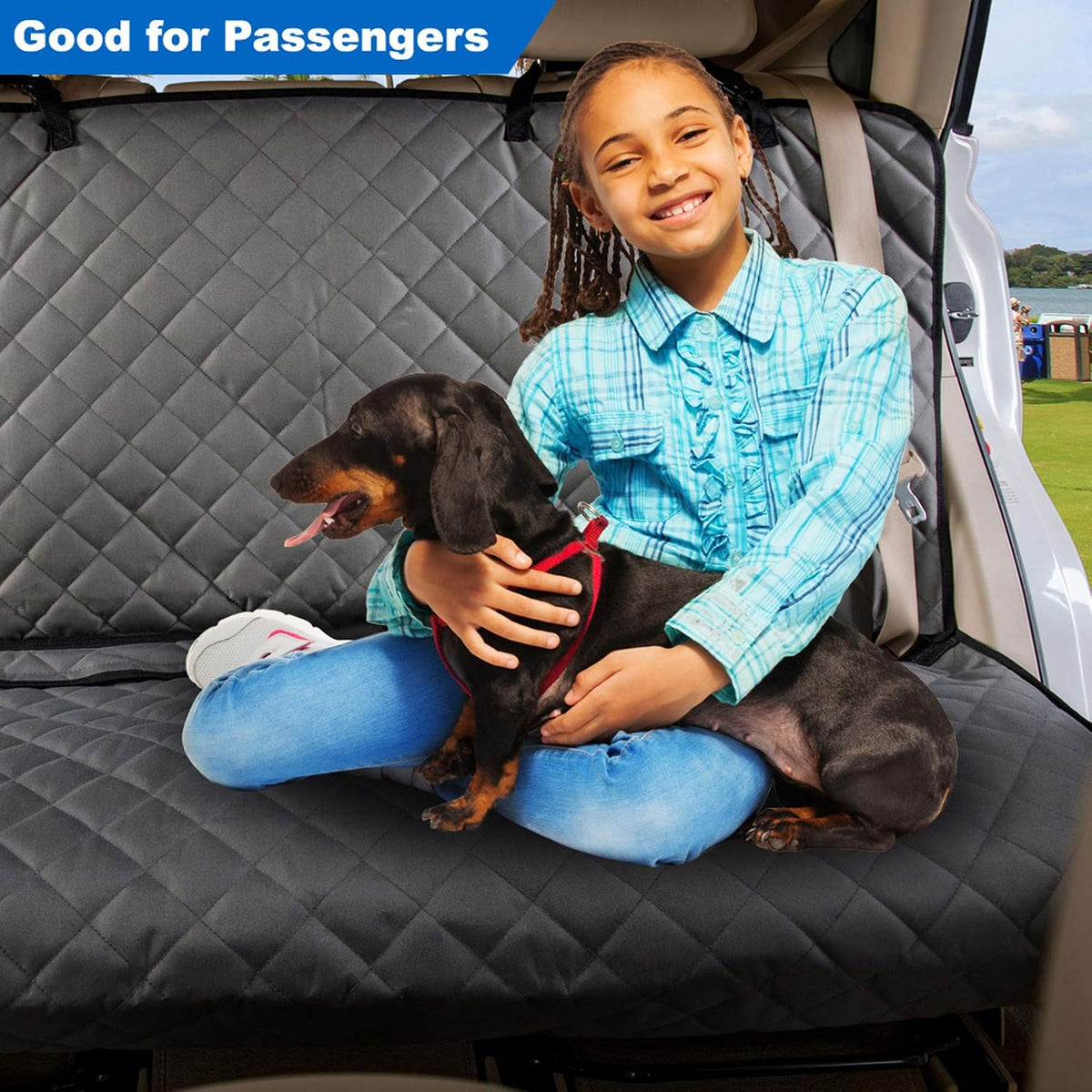 Waterproof Dog Car Seat Cover, Nonslip Back Seat Cover for Cars, Trucks & SUVs