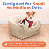 Elevated Dog Car Seat for Small Dogs | Booster Seat with Safety Tether