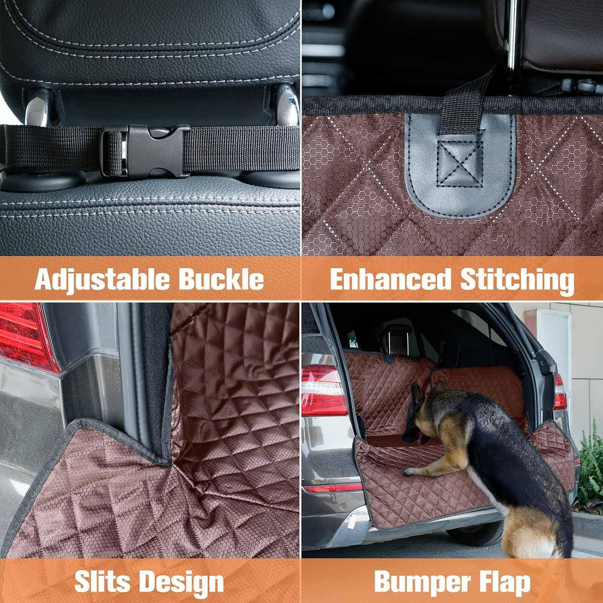 SUV Cargo Liner for Dogs, Trunk Cover with Bumper Flap Protector