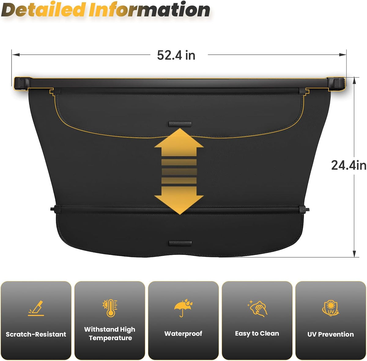 Honda CR-V Retractable Cargo Cover (2023-2026) - Rear Trunk Security Shade丨HKZAuto