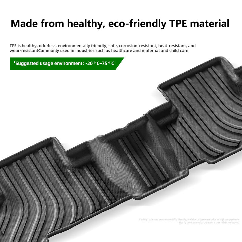 Custom Fit All-Weather Floor Mats for Lexus GX460 (2014-2023, 7-Seater) - 1st to 3rd Row Heavy Duty Waterproof Liners, Black丨HKZAUTO