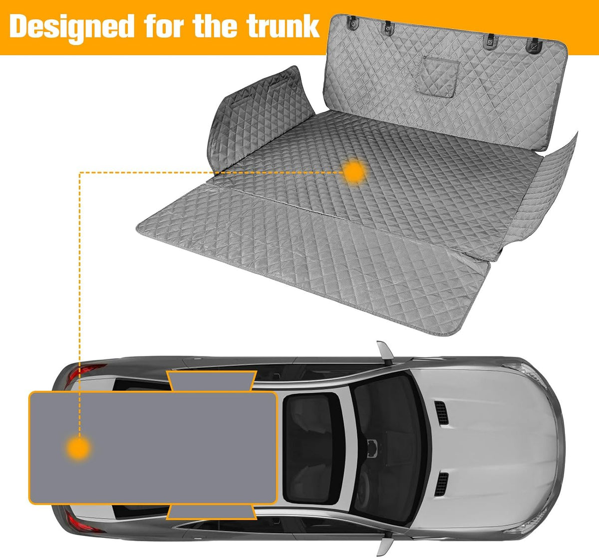 SUV Cargo Liner for Dogs, Trunk Cover with Bumper Flap Protector