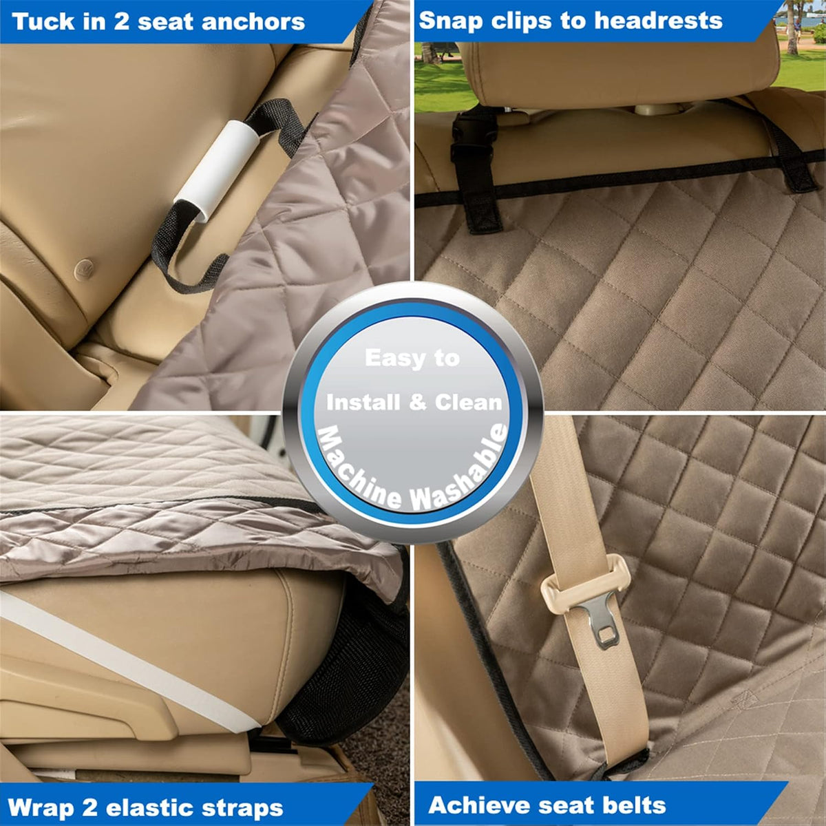 Waterproof Dog Car Seat Cover, Nonslip Back Seat Cover for Cars, Trucks & SUVs