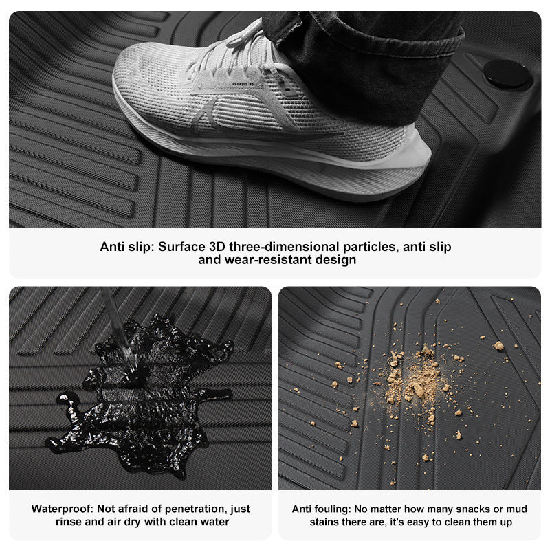 Custom Fit All-Weather Floor Mats for Lexus GX460 (2014-2023, 7-Seater) - 1st to 3rd Row Heavy Duty Waterproof Liners, Black丨HKZAUTO