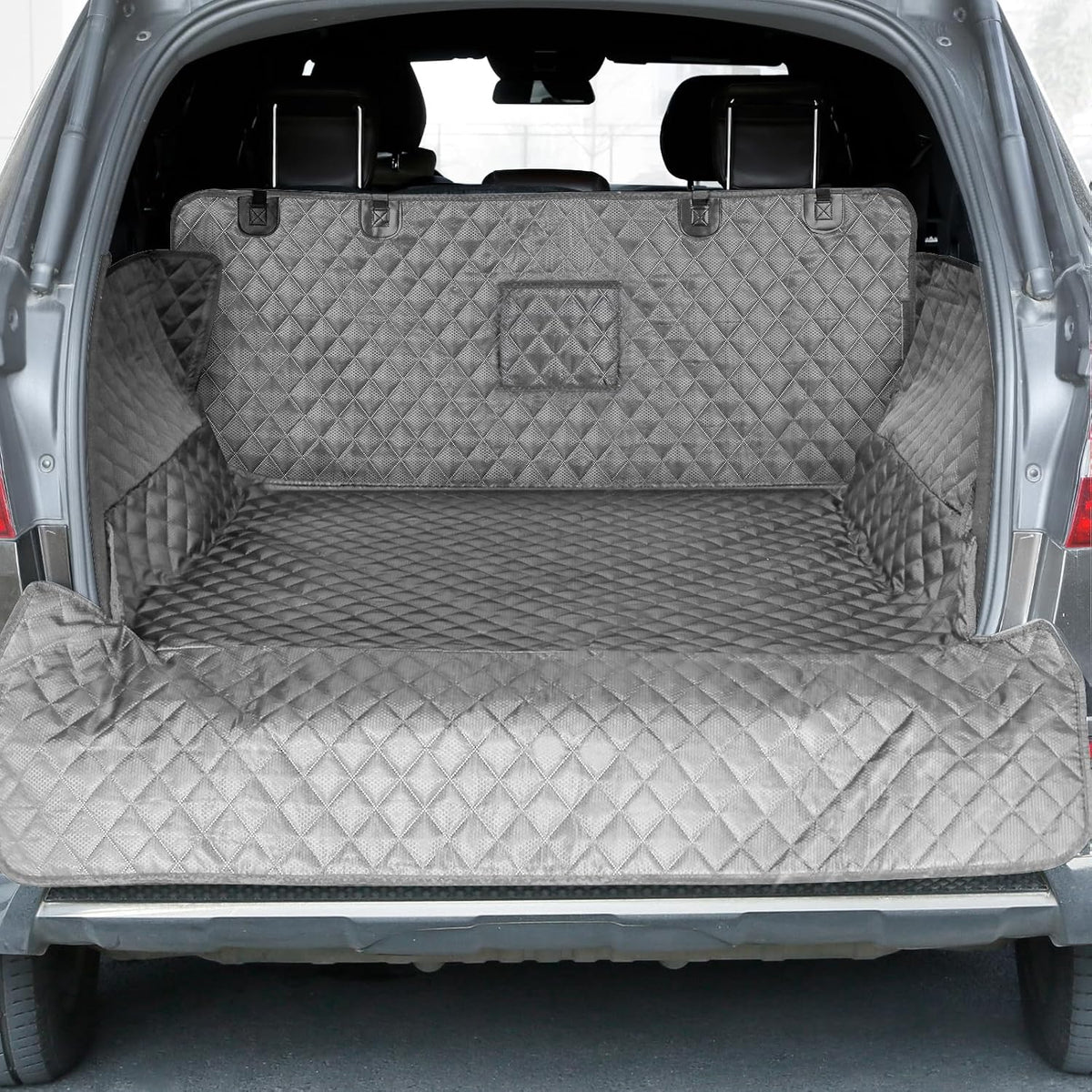 SUV Cargo Liner for Dogs, Trunk Cover with Bumper Flap Protector