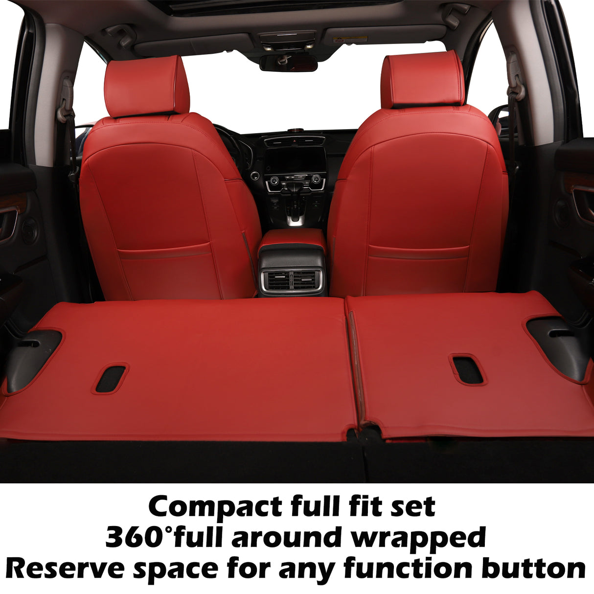 Fit Honda CRV Custom Fit Car Seat Cover Full Set - Leatherette