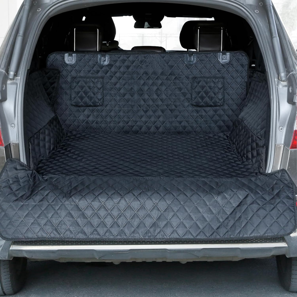 SUV Cargo Liner for Dogs, Trunk Cover with Bumper Flap Protector