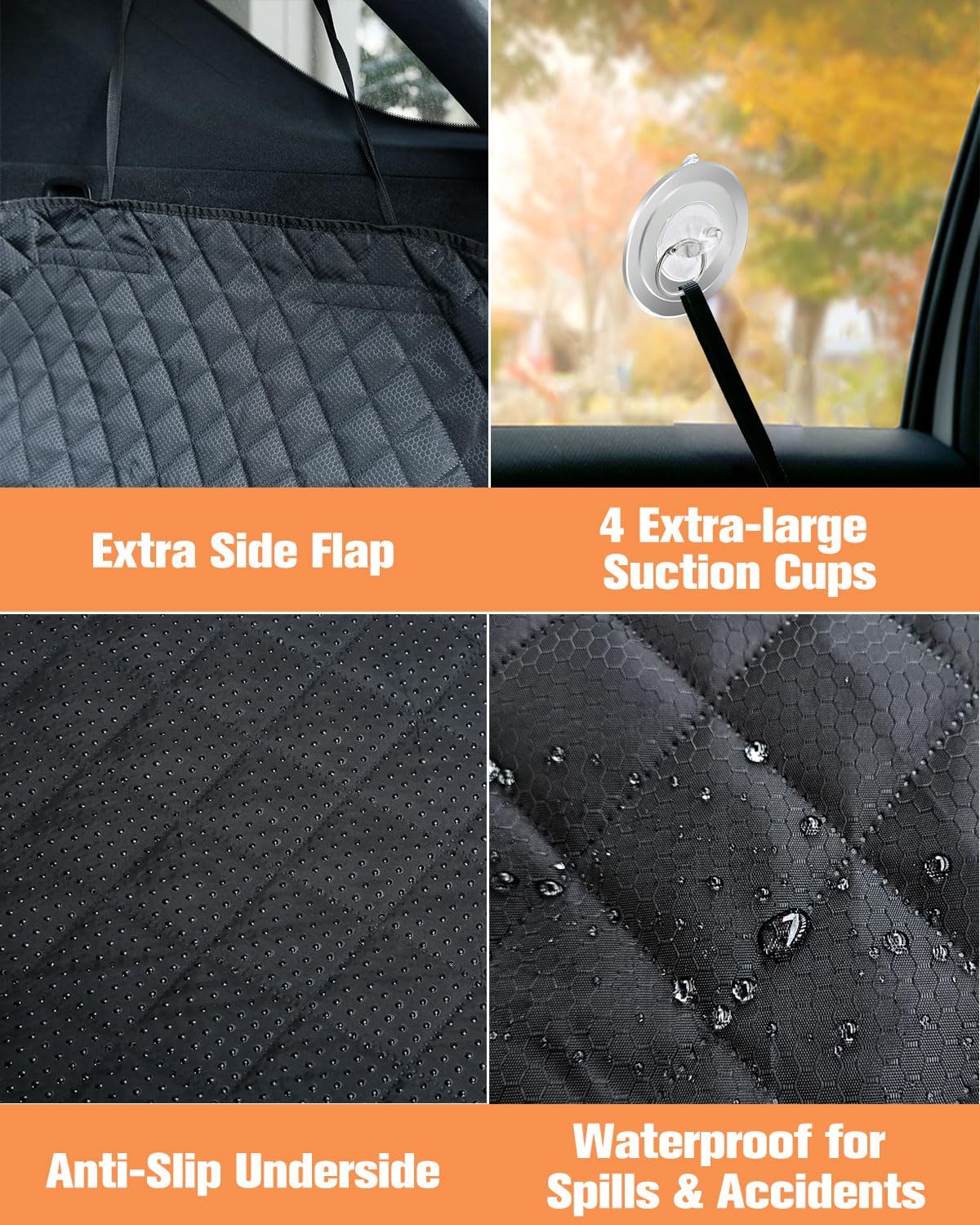 SUV Cargo Liner for Dogs, Trunk Cover with Bumper Flap Protector