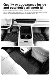Custom Fit All-Weather Floor Mats for Lexus GX460 (2014-2023, 7-Seater) - 1st to 3rd Row Heavy Duty Waterproof Liners, Black丨HKZAUTO