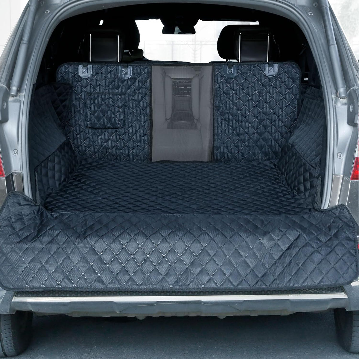 SUV Cargo Liner for Dogs, Trunk Cover with Bumper Flap Protector