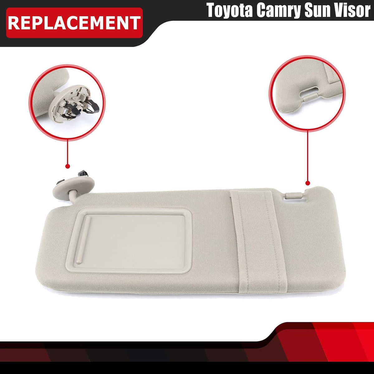 Pair Sun Visor Left Driver Right Passenger Side