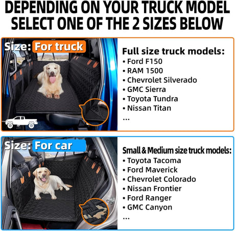 Dog Car Seat Cover for Back Seat,Seat Extender for Full Size Truck