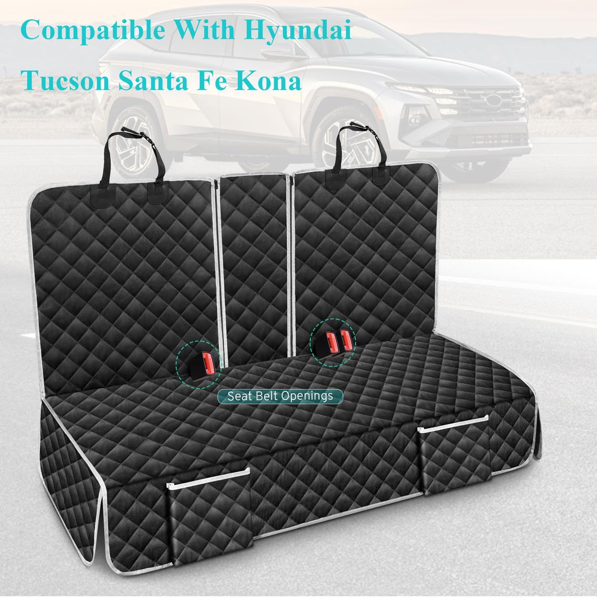 Dog Car Seat Cover for Hyundai Tucson Santa Fe Kona 2000-2027 Accessories