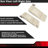 Pair Sun Visor Left Driver Right Passenger Side