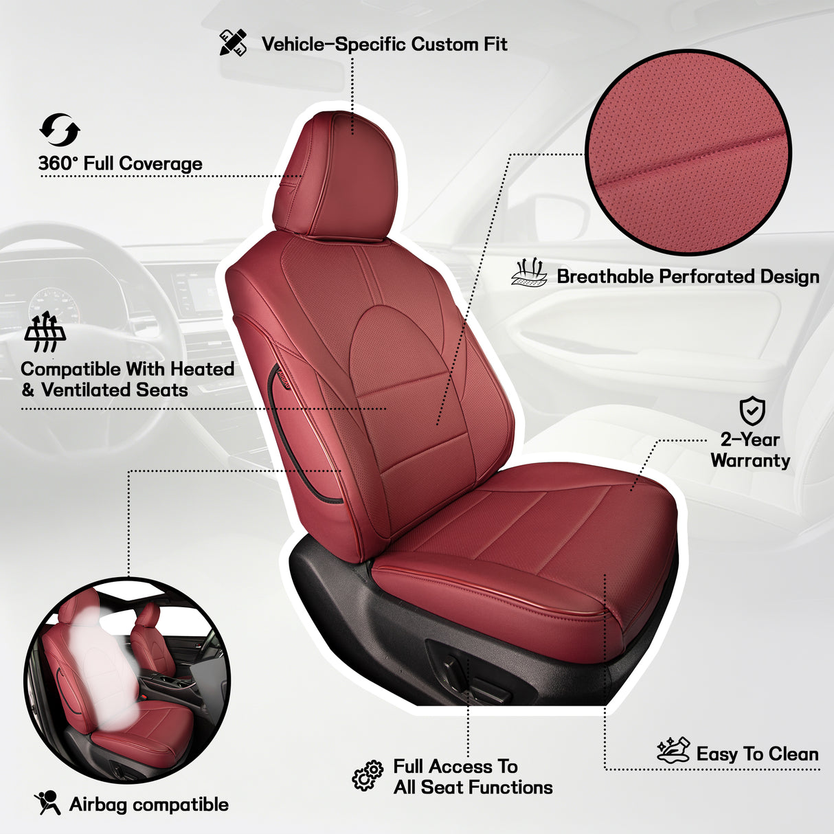 Toyota Camry Seat Covers | Custom-Fit | HKZAuto