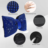 4 PCS Bling Car Pillows,Rhinestones Bowknot Car Headrest Pillow