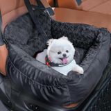 Dog Car Seat for Small Dogs, Washable Pet Booster Car Seats with Clip-On Safty Leash, Comfy Deluxe Plush Carseat with Storage Pockets, Puppy Travel Carrier Bed for Dogs Under 25 lbs
