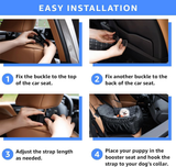 Dog Car Seat for Small Dogs, Washable Pet Booster Car Seats with Clip-On Safty Leash, Comfy Deluxe Plush Carseat with Storage Pockets, Puppy Travel Carrier Bed for Dogs Under 25 lbs