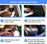 Dog Car Seat for Small Dogs, Washable Pet Booster Car Seats with Clip-On Safty Leash, Comfy Deluxe Plush Carseat with Storage Pockets, Puppy Travel Carrier Bed for Dogs Under 25 lbs